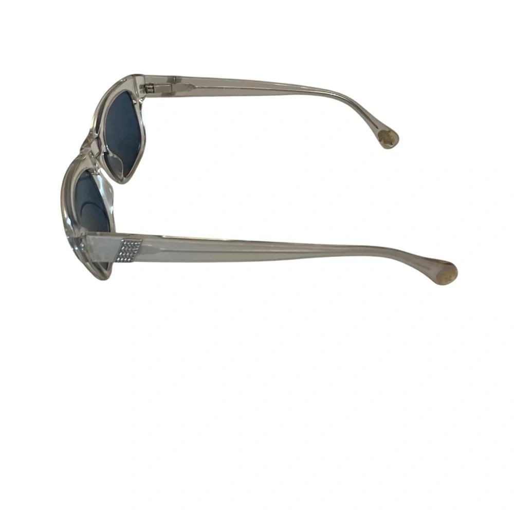Robert Graham Translucent Clear Frame Sunglasses with Purple Gradient Lenses